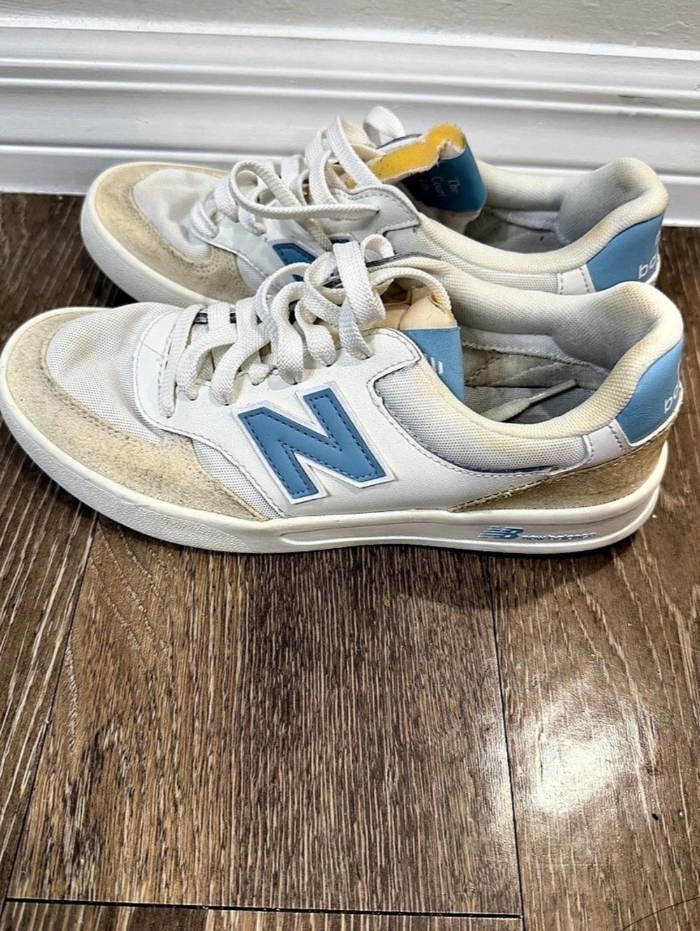 New Balance CT300 Low Top Court Sneakers Mens 5.5Chrome Blue/Sea Salt